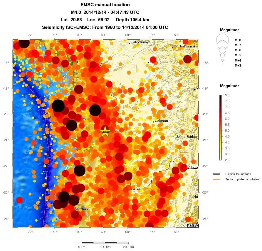 regional magnitude historical seismicity