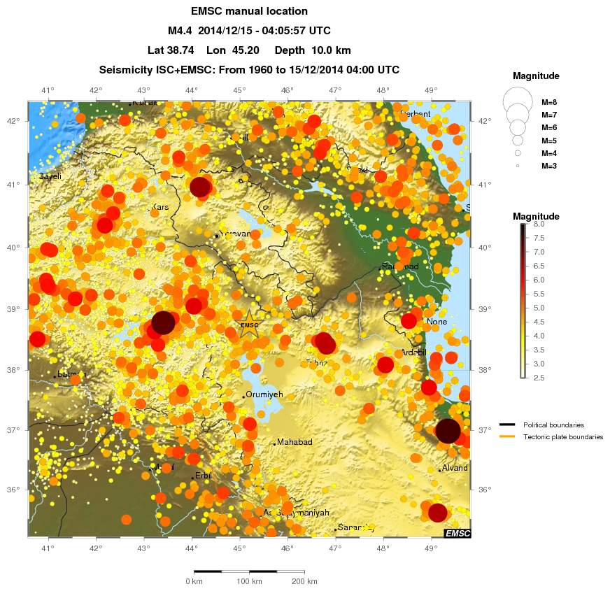 regional magnitude historical seismicity