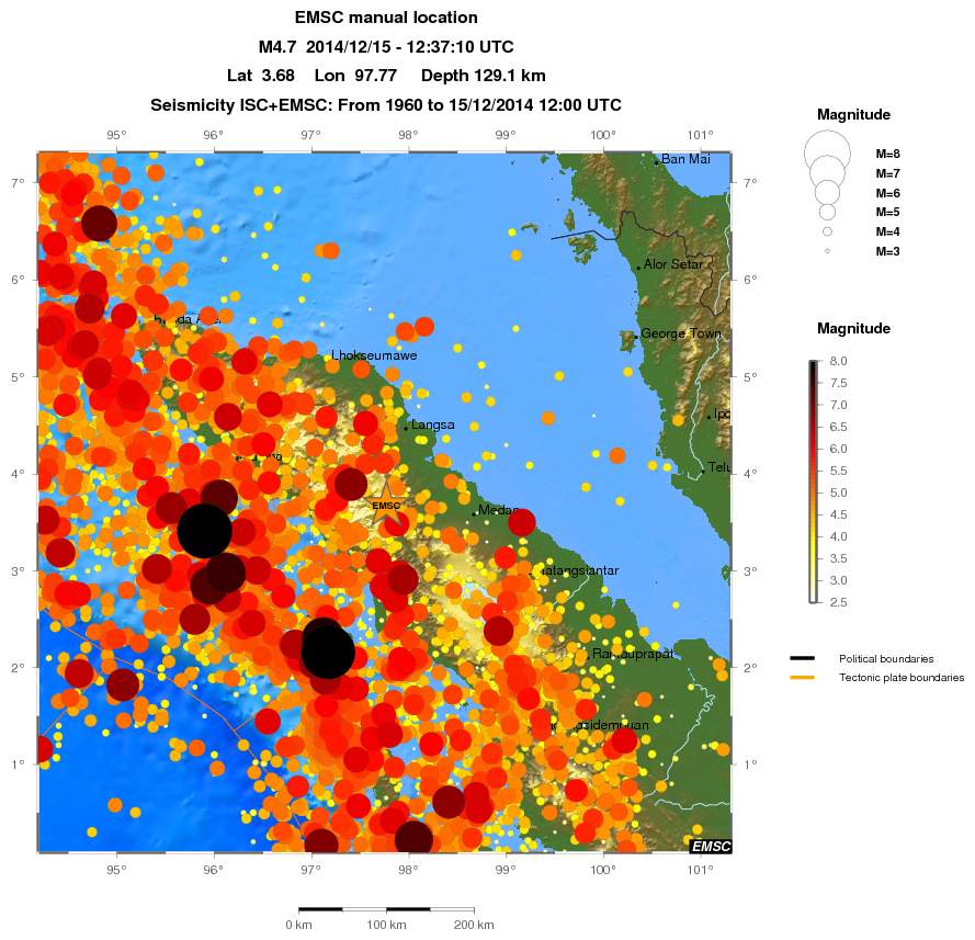 regional magnitude historical seismicity