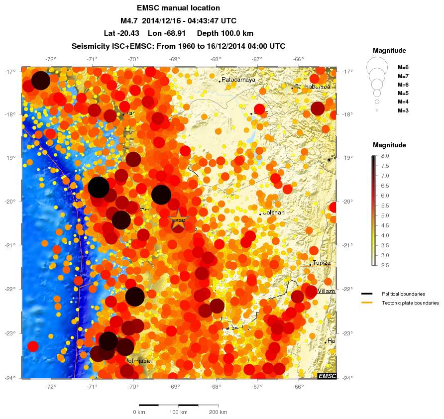 regional magnitude historical seismicity