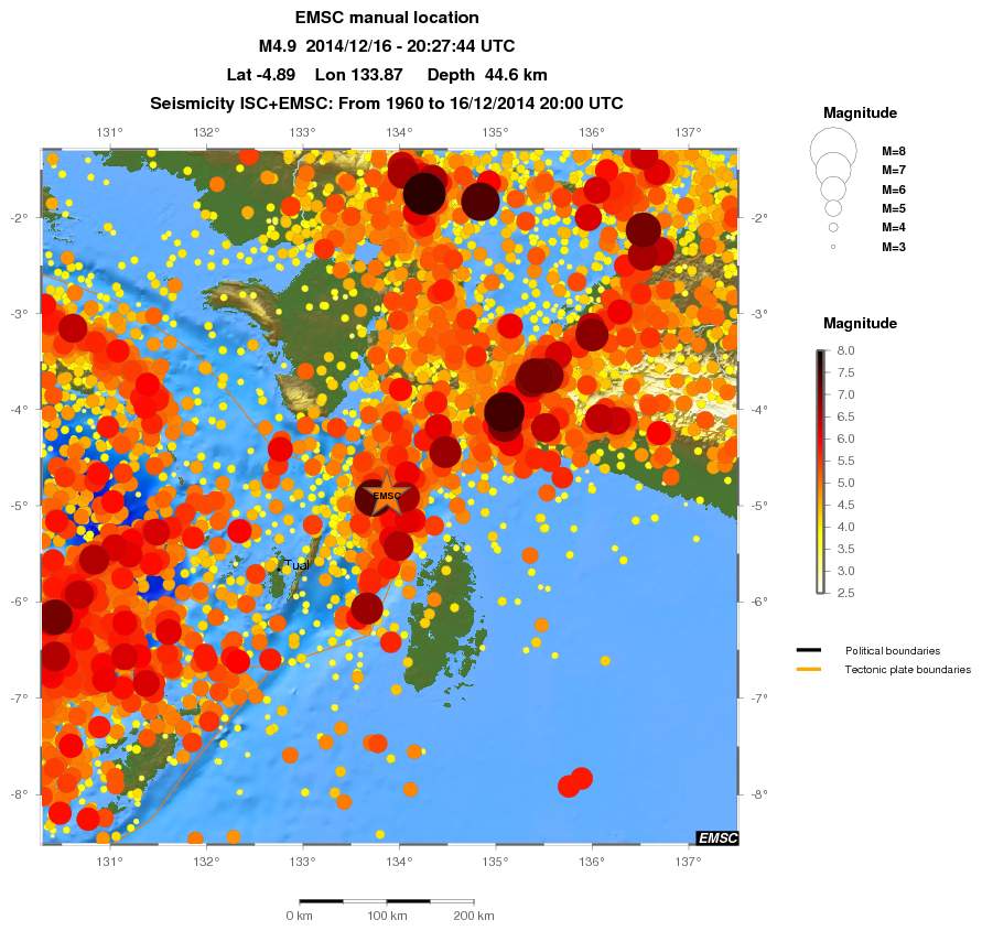regional magnitude historical seismicity