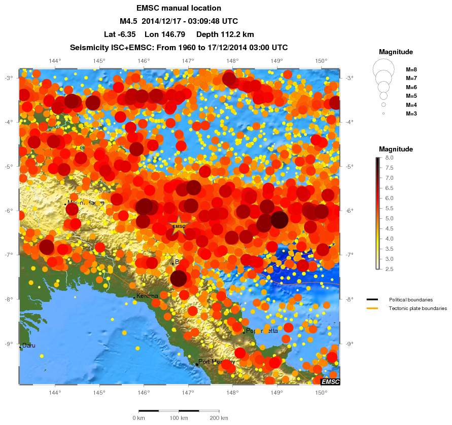 regional magnitude historical seismicity