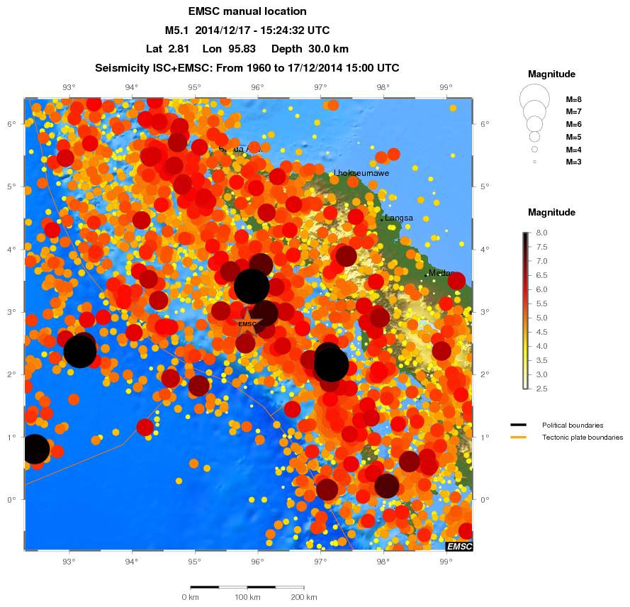 regional magnitude historical seismicity