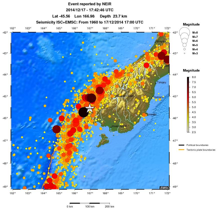 regional magnitude historical seismicity