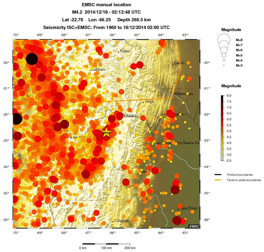 regional magnitude historical seismicity