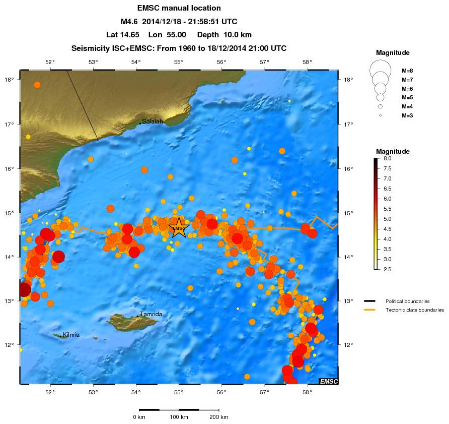 regional magnitude historical seismicity