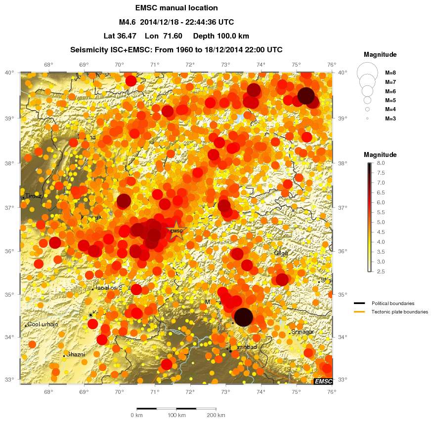 regional magnitude historical seismicity