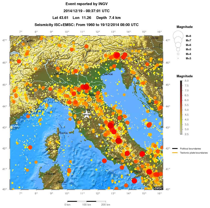 regional magnitude historical seismicity