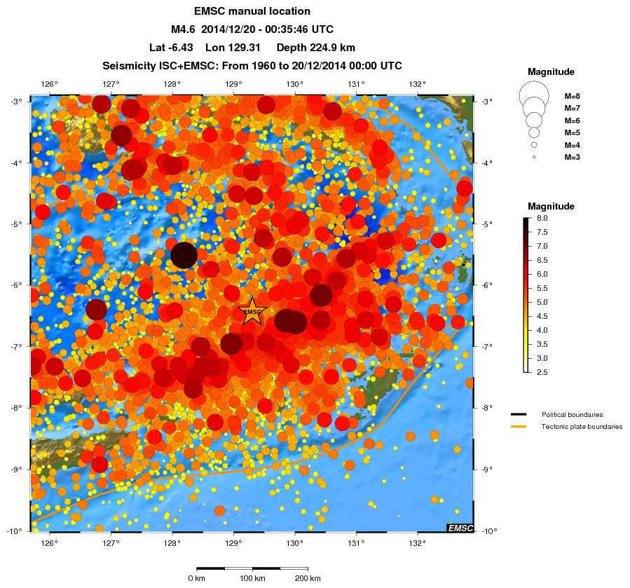 regional magnitude historical seismicity