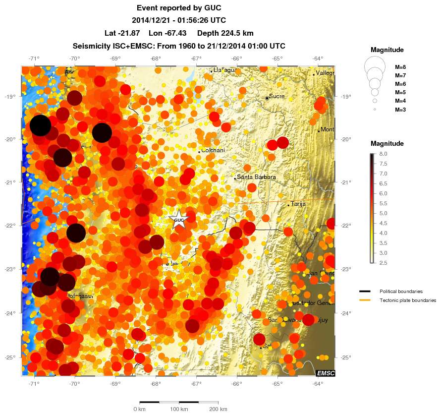 regional magnitude historical seismicity
