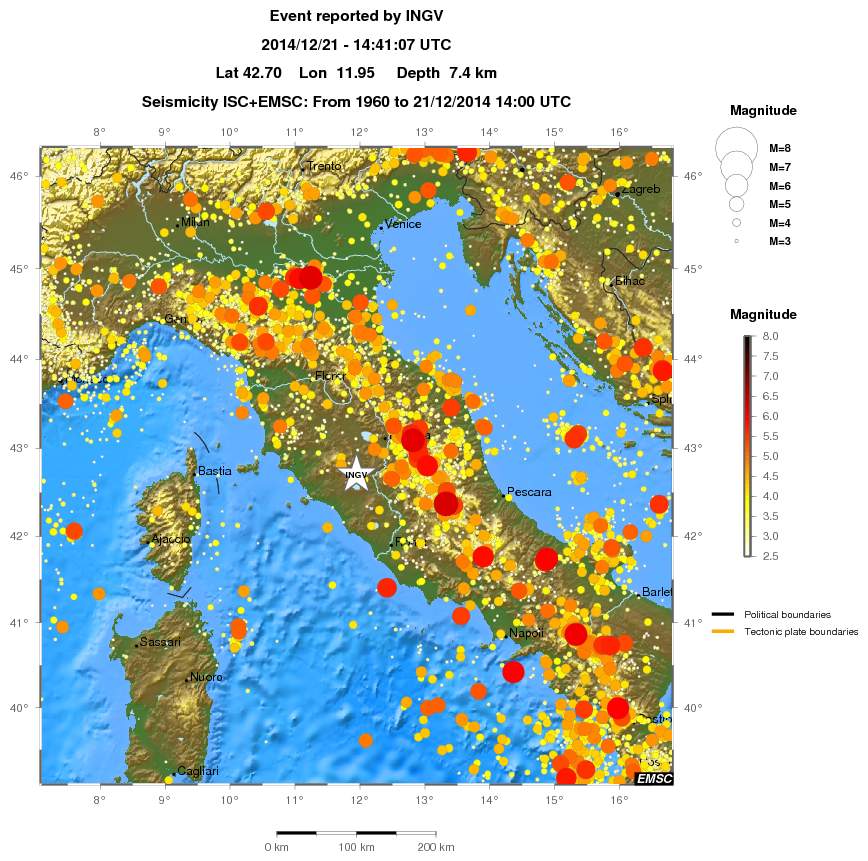 regional magnitude historical seismicity
