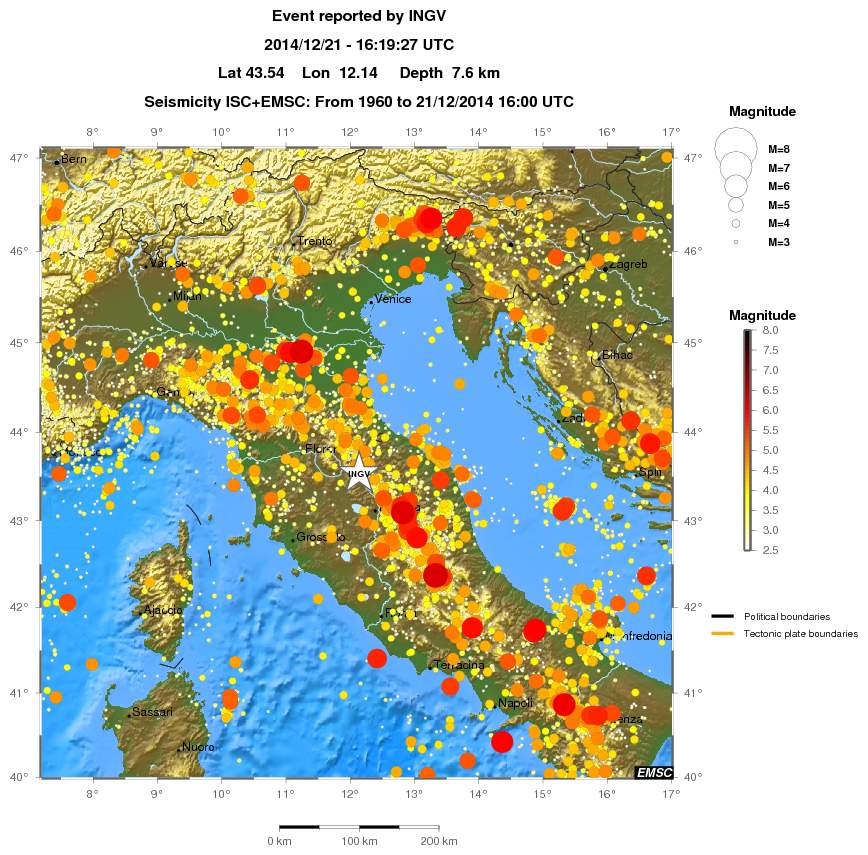 regional magnitude historical seismicity