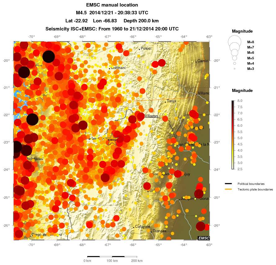 regional magnitude historical seismicity