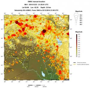 regional magnitude historical seismicity