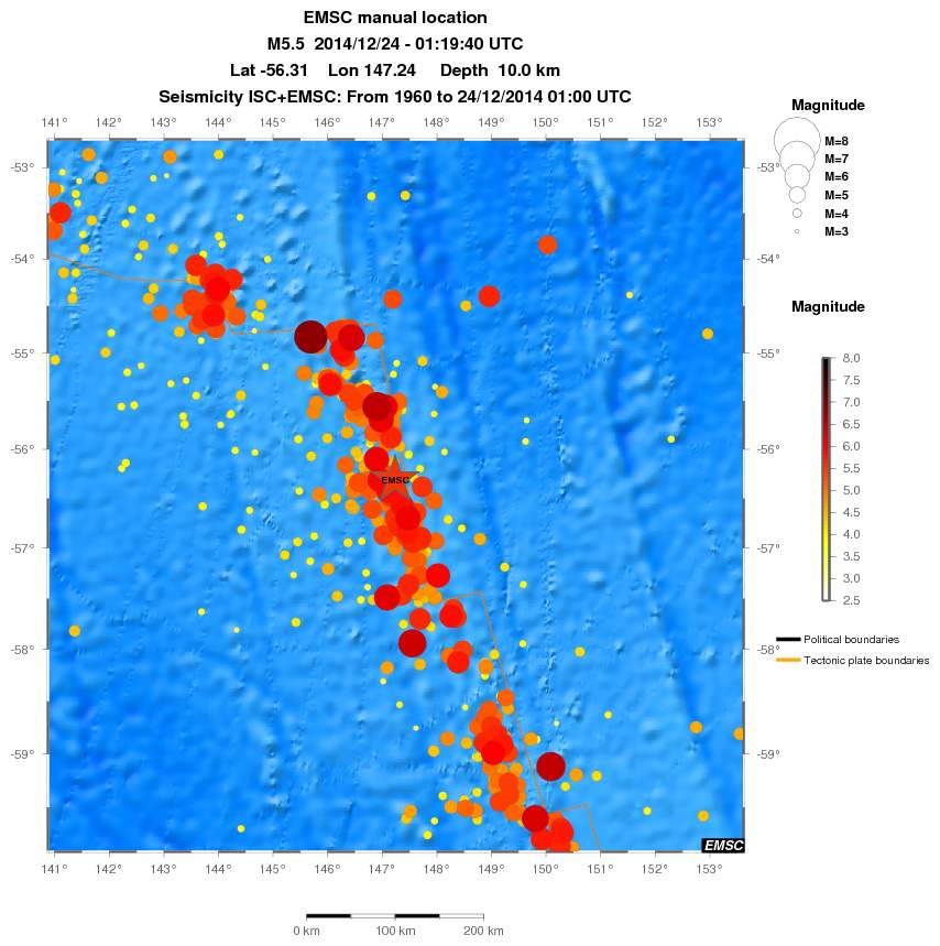 regional magnitude historical seismicity
