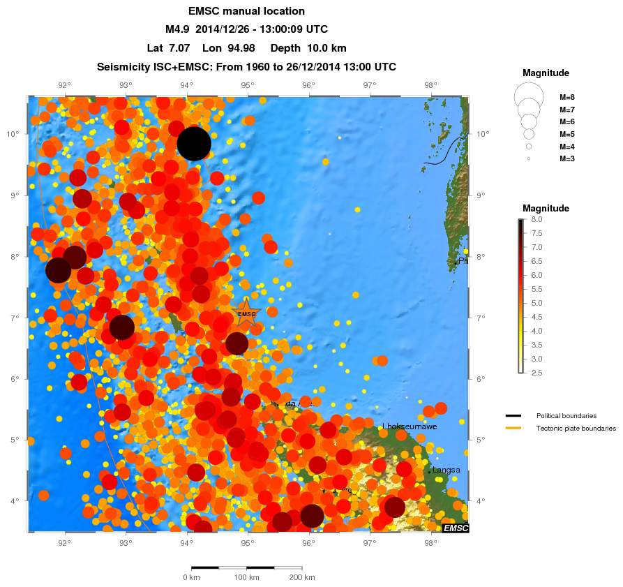 regional magnitude historical seismicity