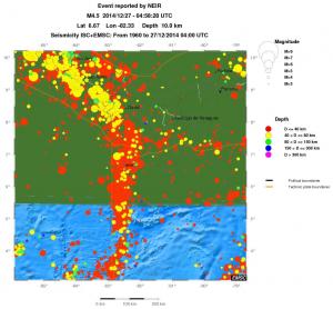 regional historical seismicity