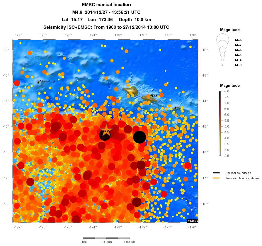 regional magnitude historical seismicity