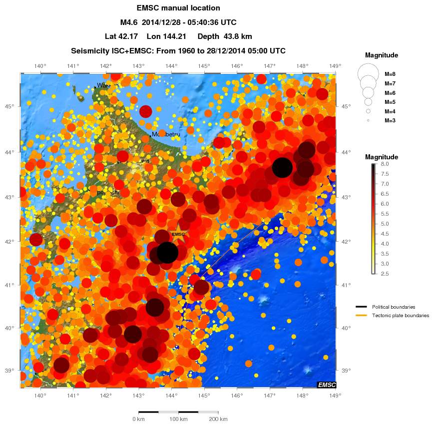 regional magnitude historical seismicity