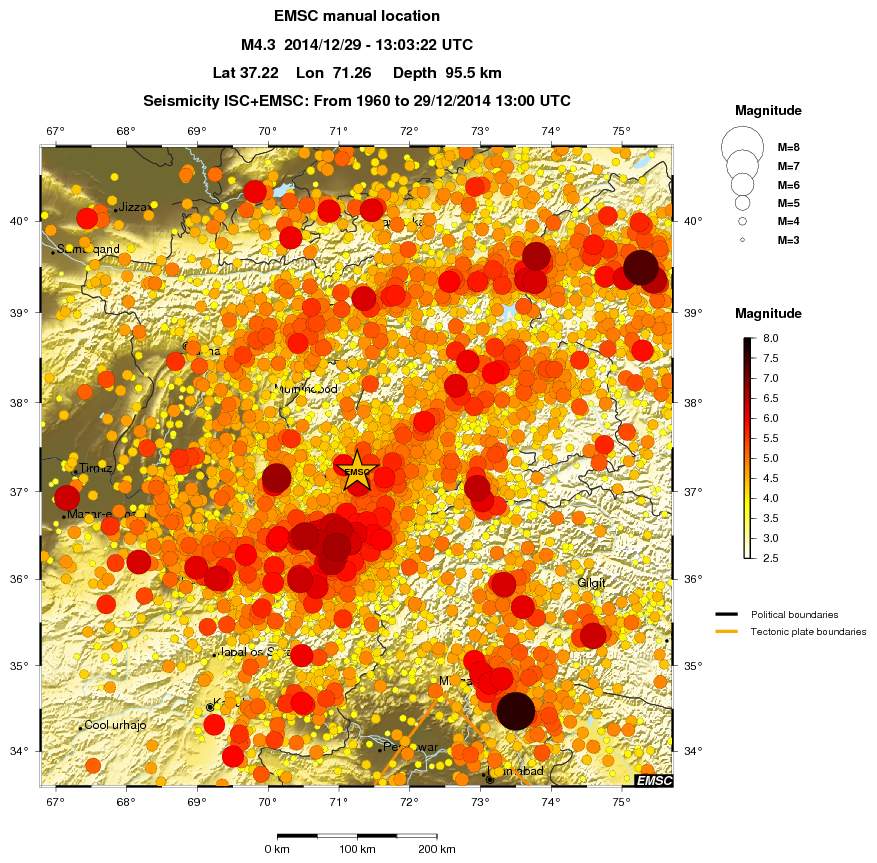 regional magnitude historical seismicity