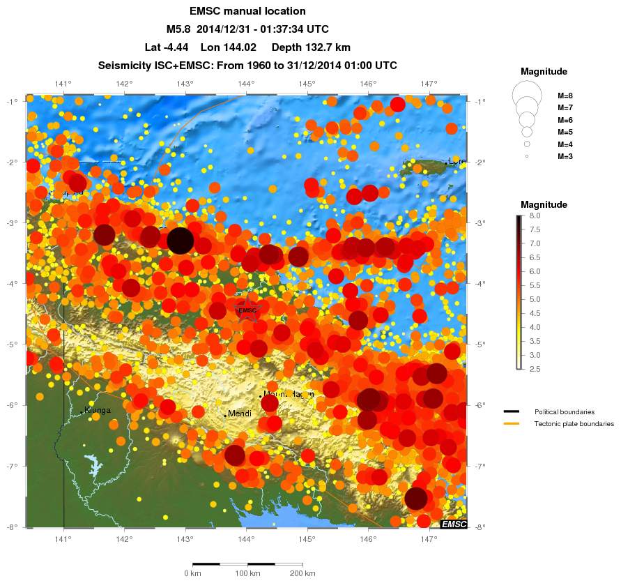 regional magnitude historical seismicity