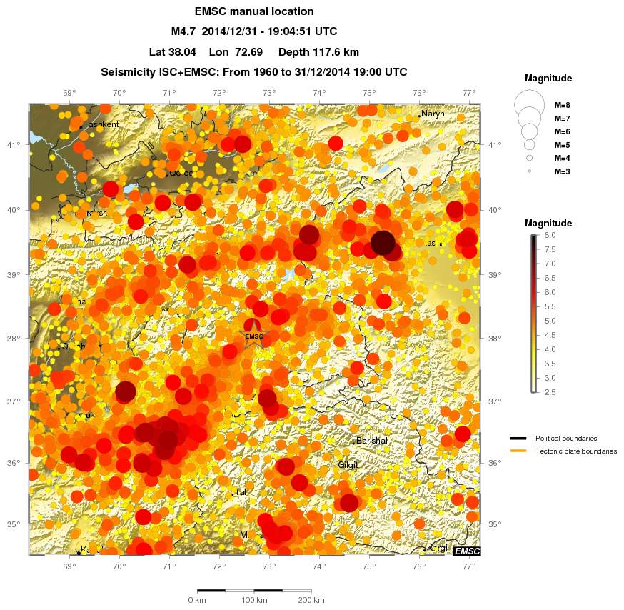 regional magnitude historical seismicity