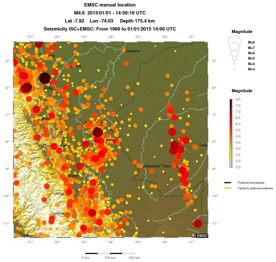 regional magnitude historical seismicity