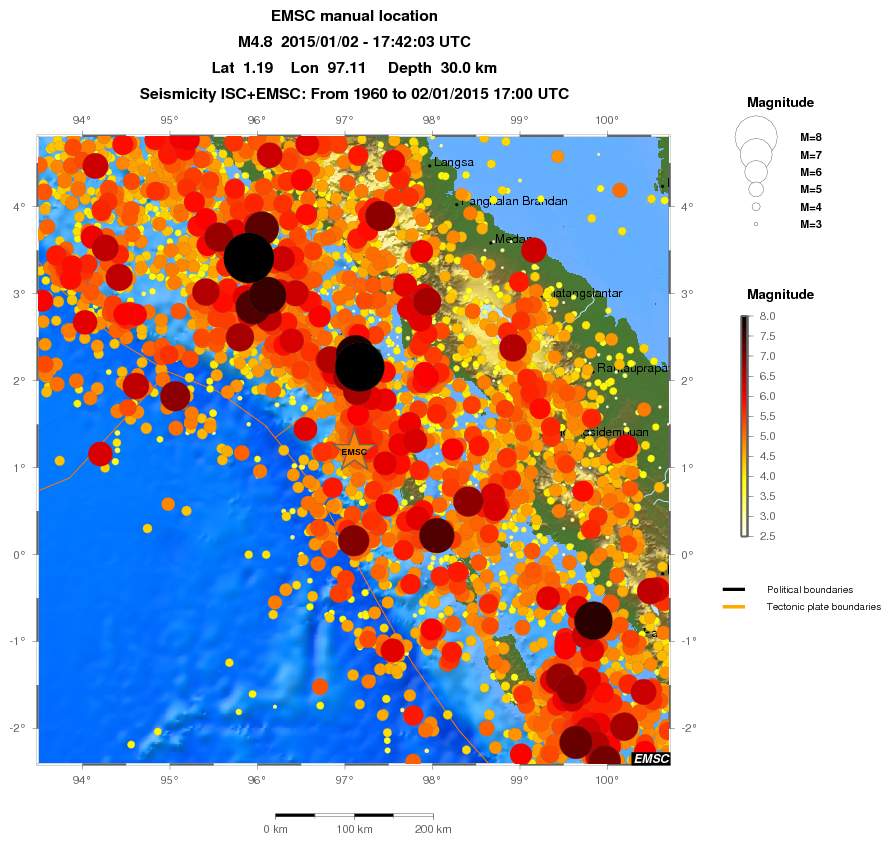 regional magnitude historical seismicity