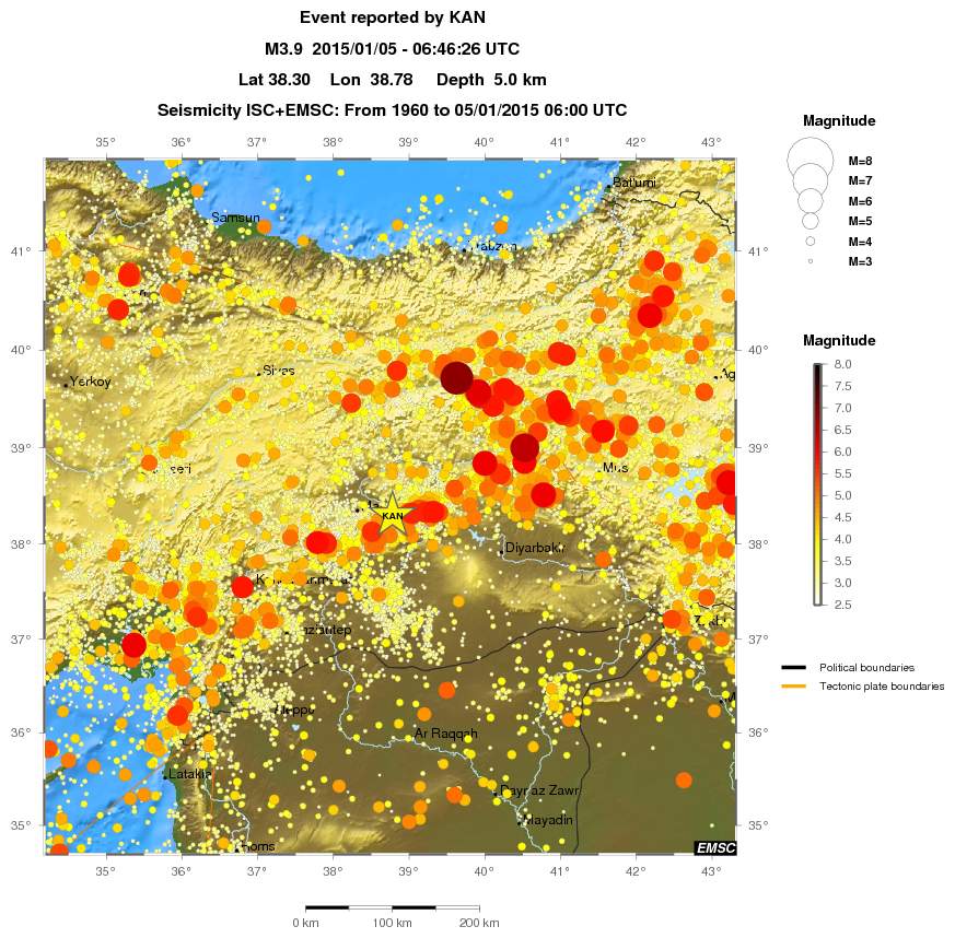 regional magnitude historical seismicity