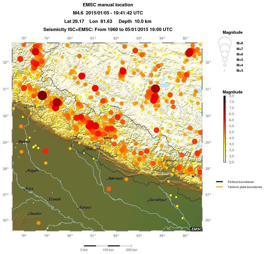 regional magnitude historical seismicity