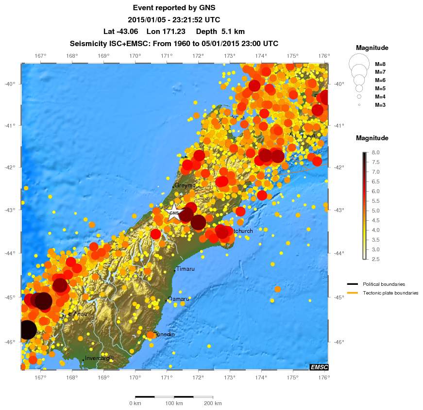 regional magnitude historical seismicity