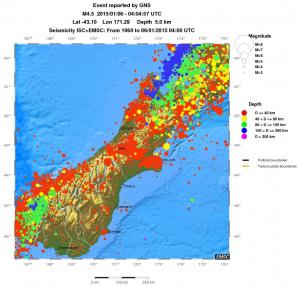regional historical seismicity