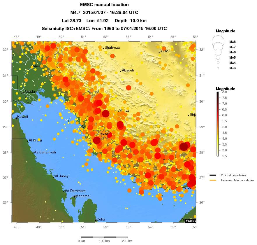 regional magnitude historical seismicity