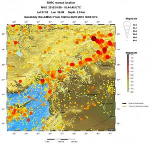 regional magnitude historical seismicity