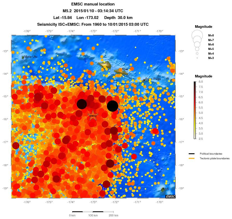 regional magnitude historical seismicity