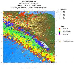 regional historical seismicity