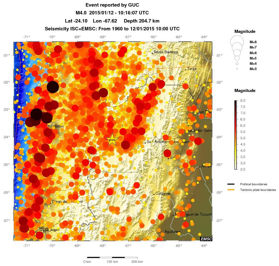 regional magnitude historical seismicity
