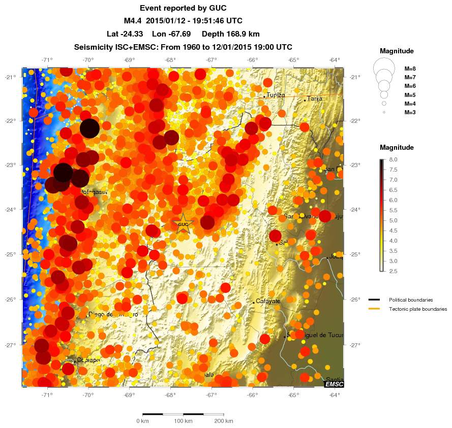 regional magnitude historical seismicity