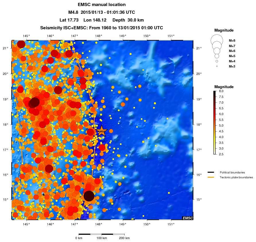 regional magnitude historical seismicity