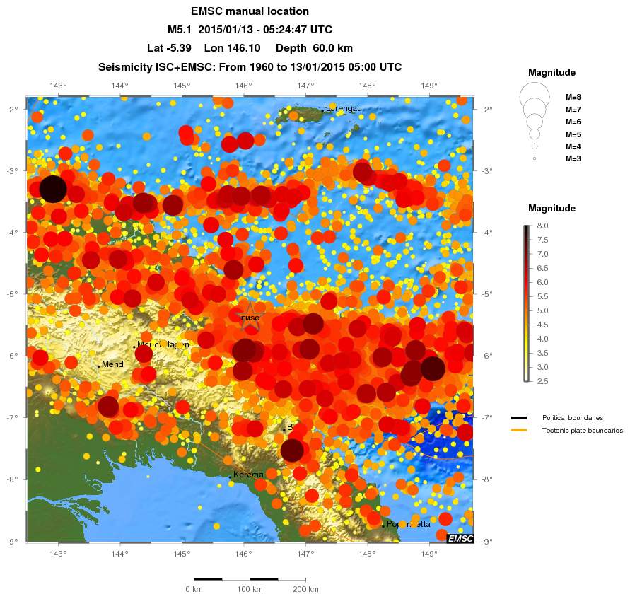regional magnitude historical seismicity