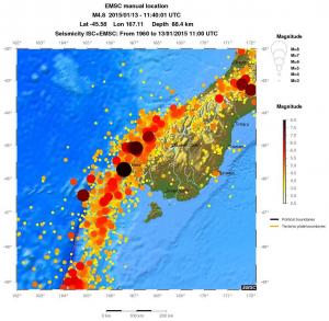 regional magnitude historical seismicity