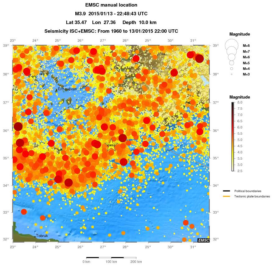 regional magnitude historical seismicity