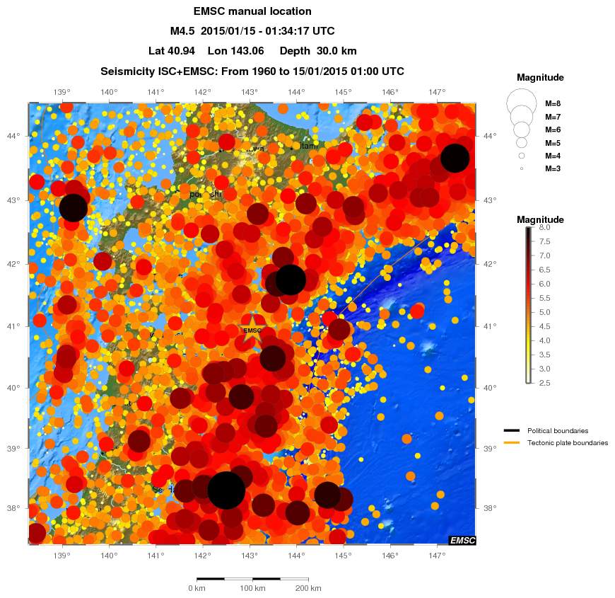 regional magnitude historical seismicity