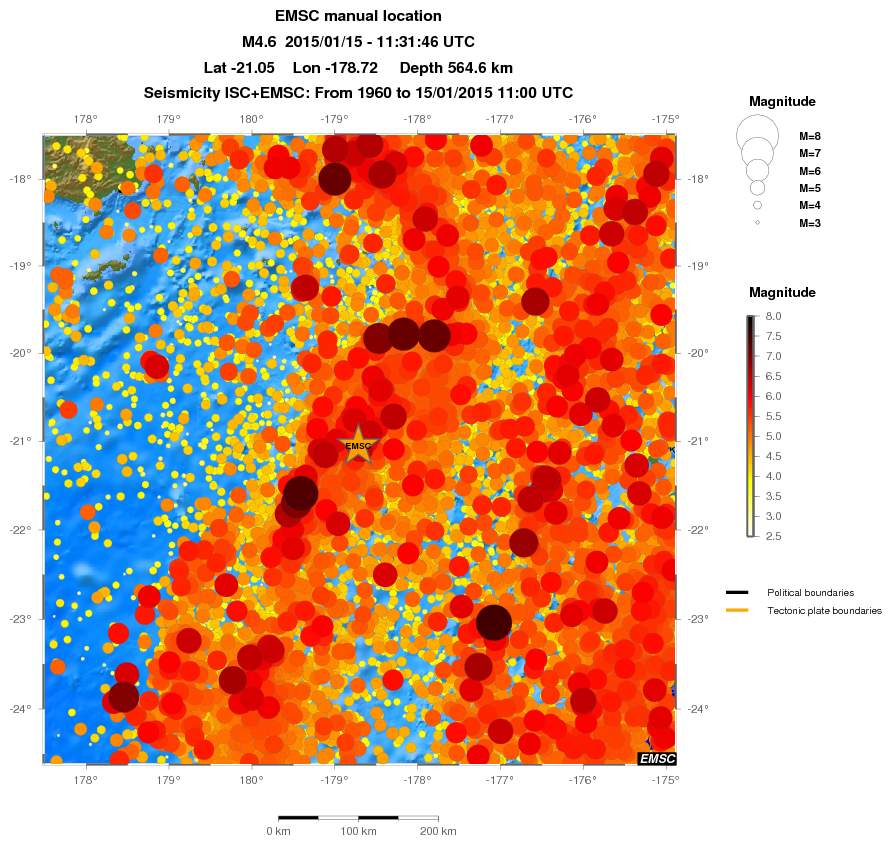regional magnitude historical seismicity