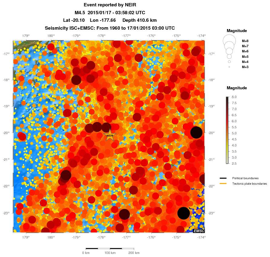 regional magnitude historical seismicity