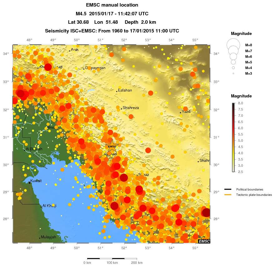 regional magnitude historical seismicity