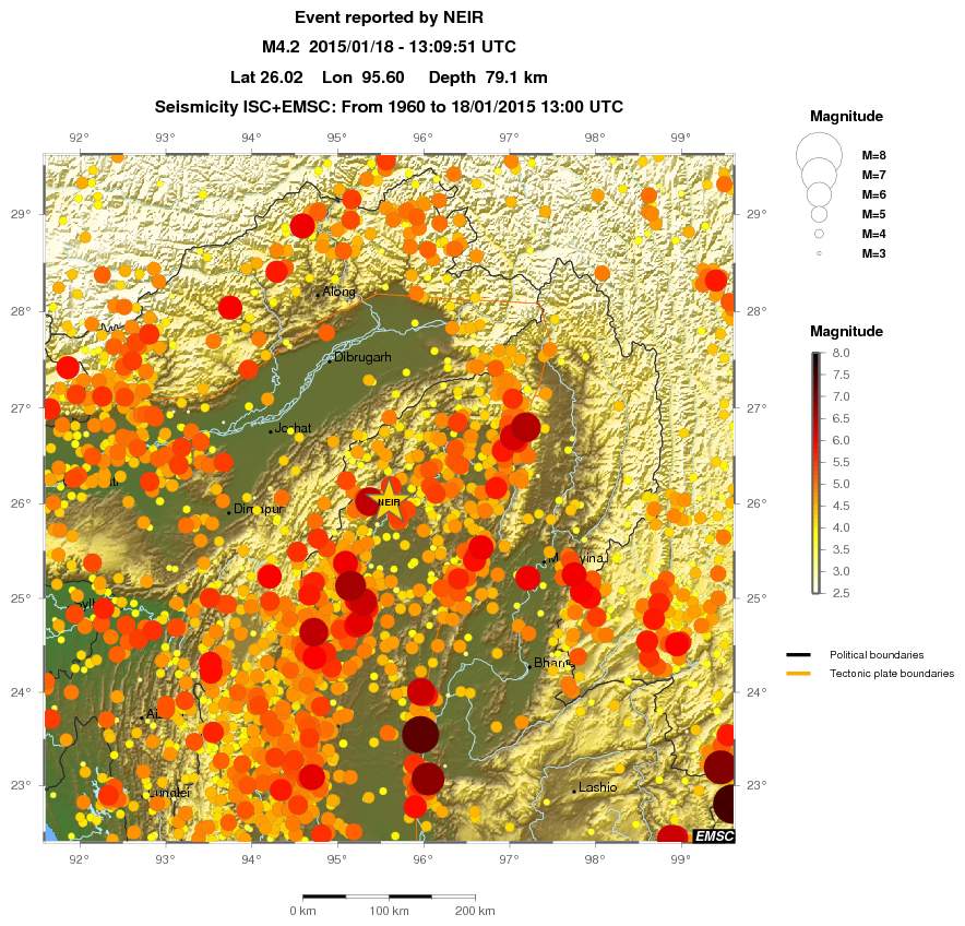 regional magnitude historical seismicity