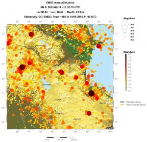 regional magnitude historical seismicity