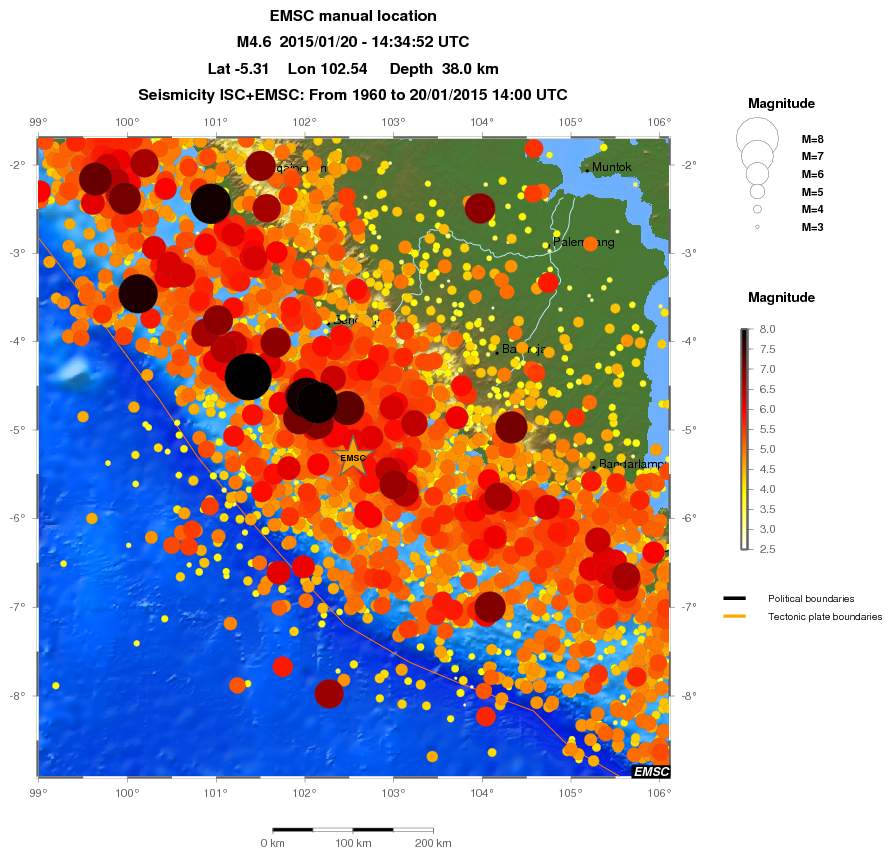 regional magnitude historical seismicity