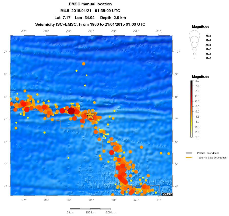 regional magnitude historical seismicity